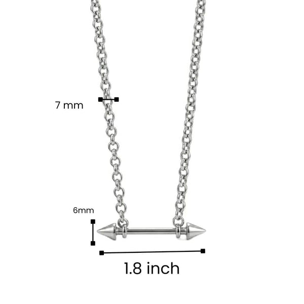 TWIN ARROW - Pure Titanium Steel Pendant with 19inch  with adjustable Chain for Men & Boys