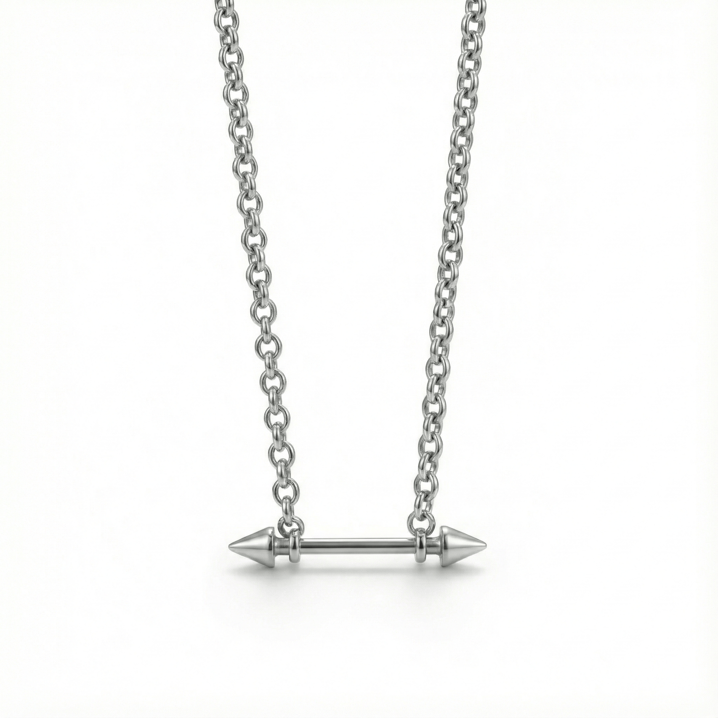 THE MEN THING SS Pendant/ Necklace TWIN ARROW - Pure Titanium Steel Pendant with 24inch Chain for Men & Boys