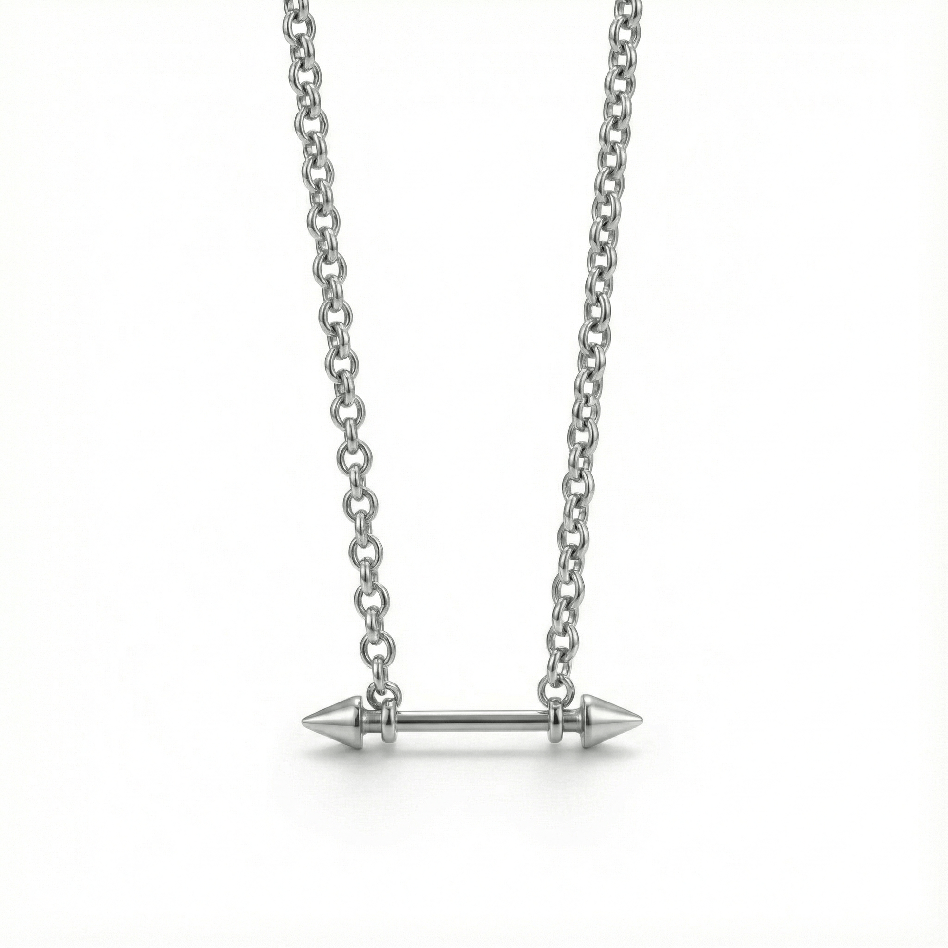 THE MEN THING SS Pendant/ Necklace TWIN ARROW - Pure Titanium Steel Pendant with 24inch Chain for Men & Boys