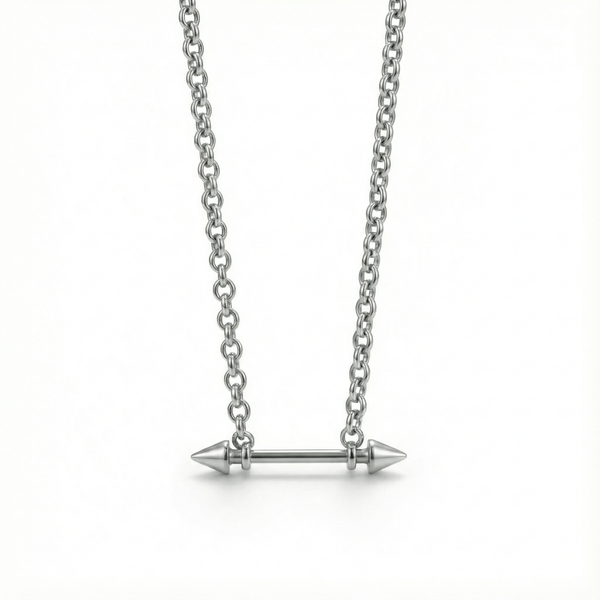 TWIN ARROW - Pure Titanium Steel Pendant with 24inch Chain for Men & Boys