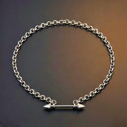 THE MEN THING SS Pendant/ Necklace TWIN ARROW - Pure Titanium Steel Pendant with 24inch Chain for Men & Boys