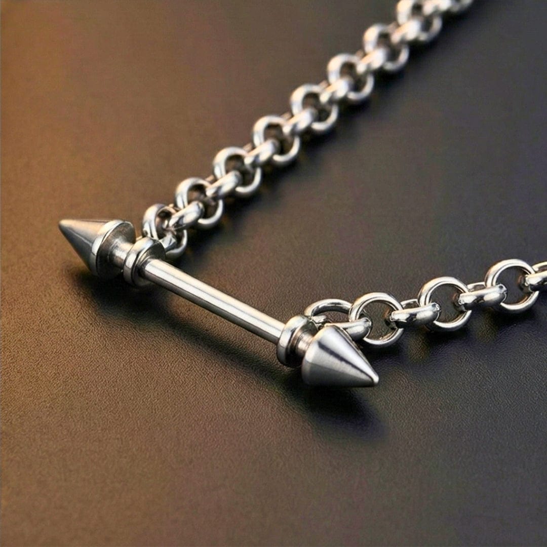THE MEN THING SS Pendant/ Necklace TWIN ARROW - Pure Titanium Steel Pendant with 24inch Chain for Men & Boys