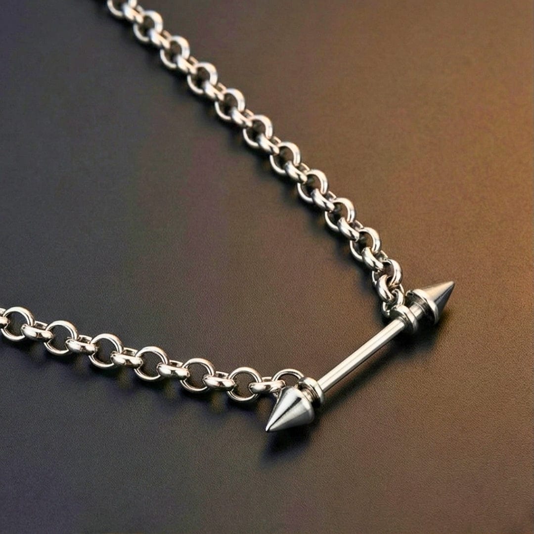 THE MEN THING SS Pendant/ Necklace TWIN ARROW - Pure Titanium Steel Pendant with 24inch Chain for Men & Boys