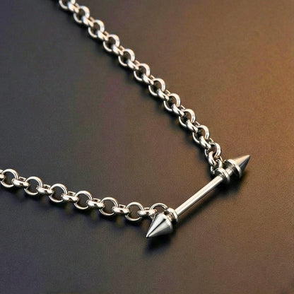 THE MEN THING SS Pendant/ Necklace TWIN ARROW - Pure Titanium Steel Pendant with 24inch Chain for Men & Boys