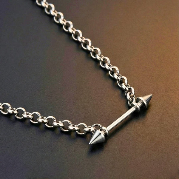 TWIN ARROW - Pure Titanium Steel Pendant with 24inch Chain for Men & Boys