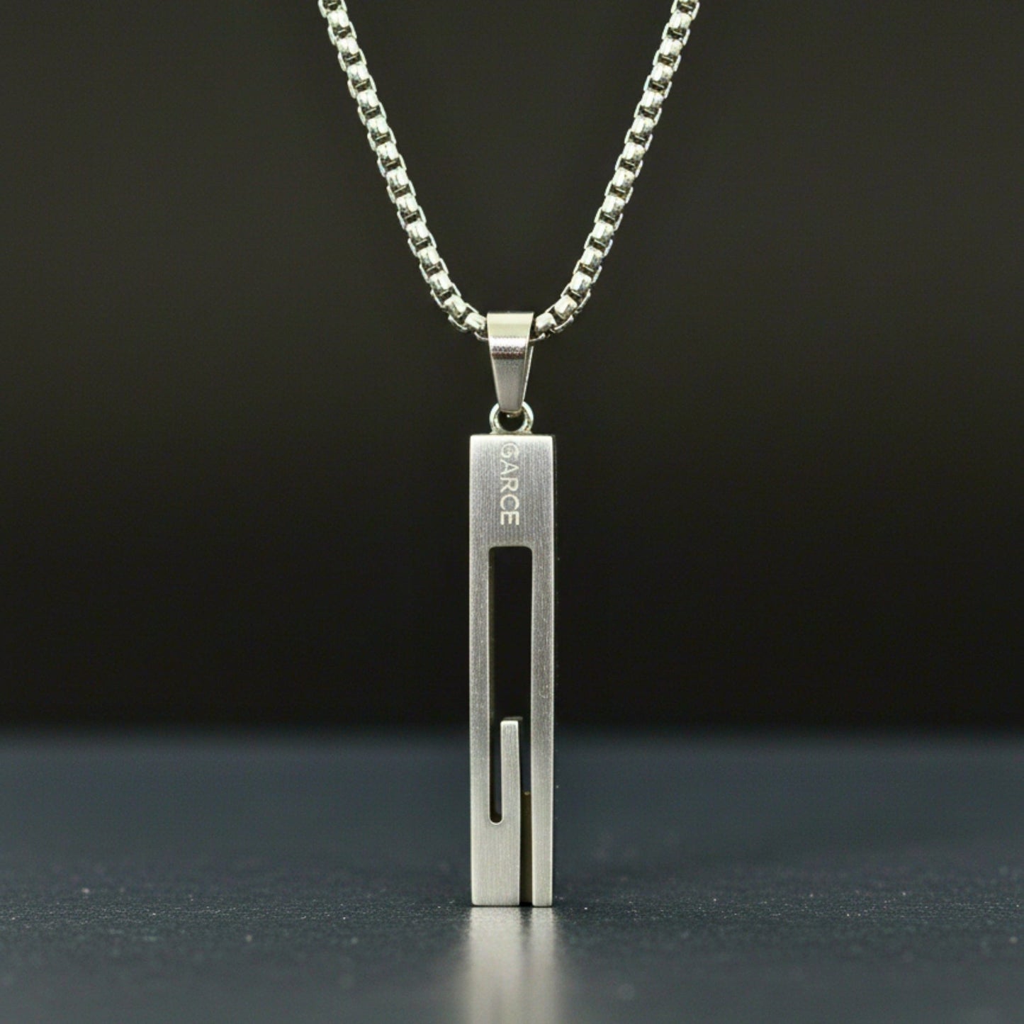 THE MEN THING SS Pendant/ Necklace URBAN CORE - 13mm Titanium Steel Pendant with 27inch Round Box 4mm Chain for Men & Boys with adjustable cable chain