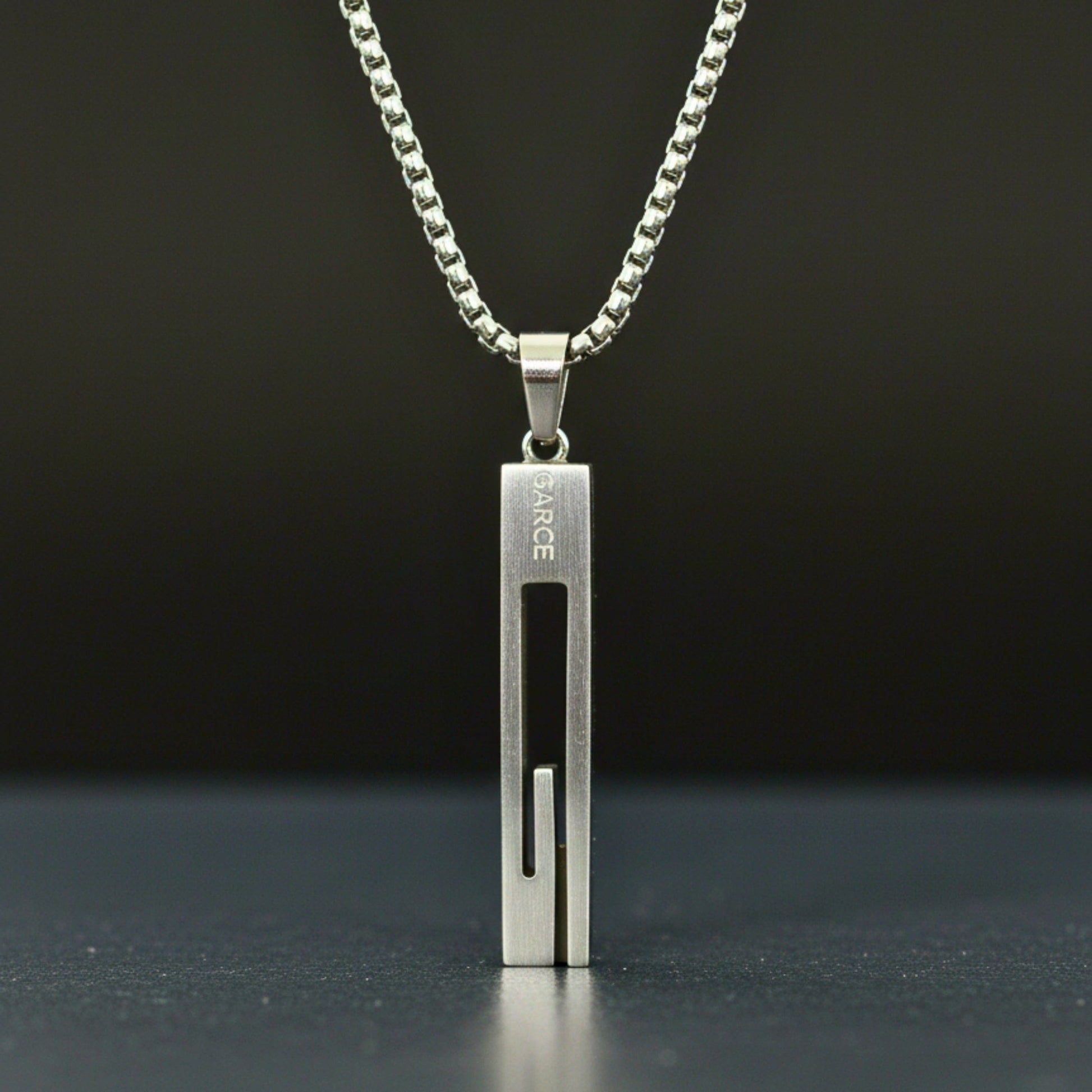 THE MEN THING SS Pendant/ Necklace URBAN CORE - 13mm Titanium Steel Pendant with 27inch Round Box 4mm Chain for Men & Boys with adjustable cable chain