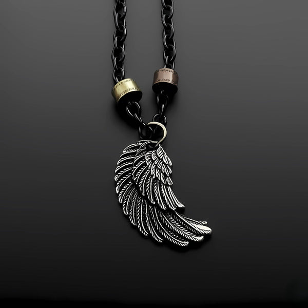VALKYRIE WING - Pure Titanium Steel Pendant with 27inch Chain for Men & Boys