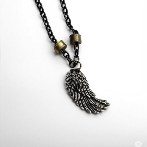 VALKYRIE WING - Pure Titanium Steel Pendant with 27inch Chain for Men & Boys