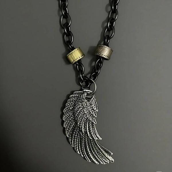 VALKYRIE WING - Pure Titanium Steel Pendant with 27inch Chain for Men & Boys