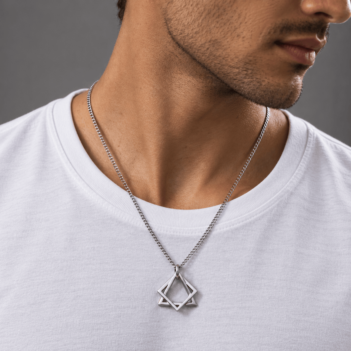THE MEN THING SS Pendant/ Necklace VICTORIOUS - Alloy Pendant with Pure Stainless Steel 24inch Round Box Chain, Milan trending Style for Men & Boy