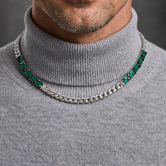 THE MEN THING SS Pendant/ Necklace VIREXO- 6mm Chain Pure Stainless Steel 17inch for Men & Boys