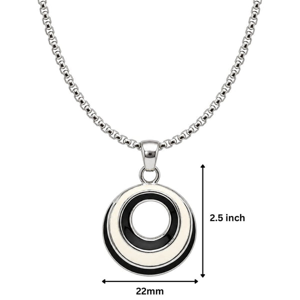 VOID HALO - 22mm Titanium Steel Pendant with Round Box 2mm Chain for Men & Boys (21inch)