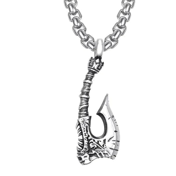 WARRIOR AXE -  Alloy Pendant with Stainless Steel  24inch Round Box Chain, European trending Style for Men & Boy