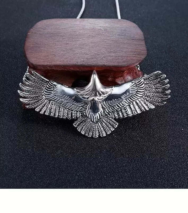 विंगस्पैन - पुरुषों के लिए शुद्ध स्टेनलेस स्टील 24 इंच चेन के साथ मिश्र धातु पेंडेंट, यूरोपीय ट्रेंडिंग स्टाइल - गोल बॉक्स चेन