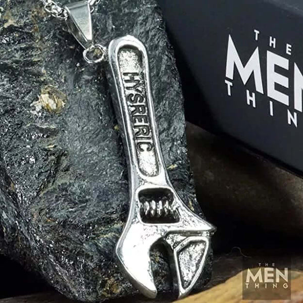 WRENCH -  Alloy Pendant with Pure Stainless Steel 24inch Round Box Chain, European trending Style for Men & Boys