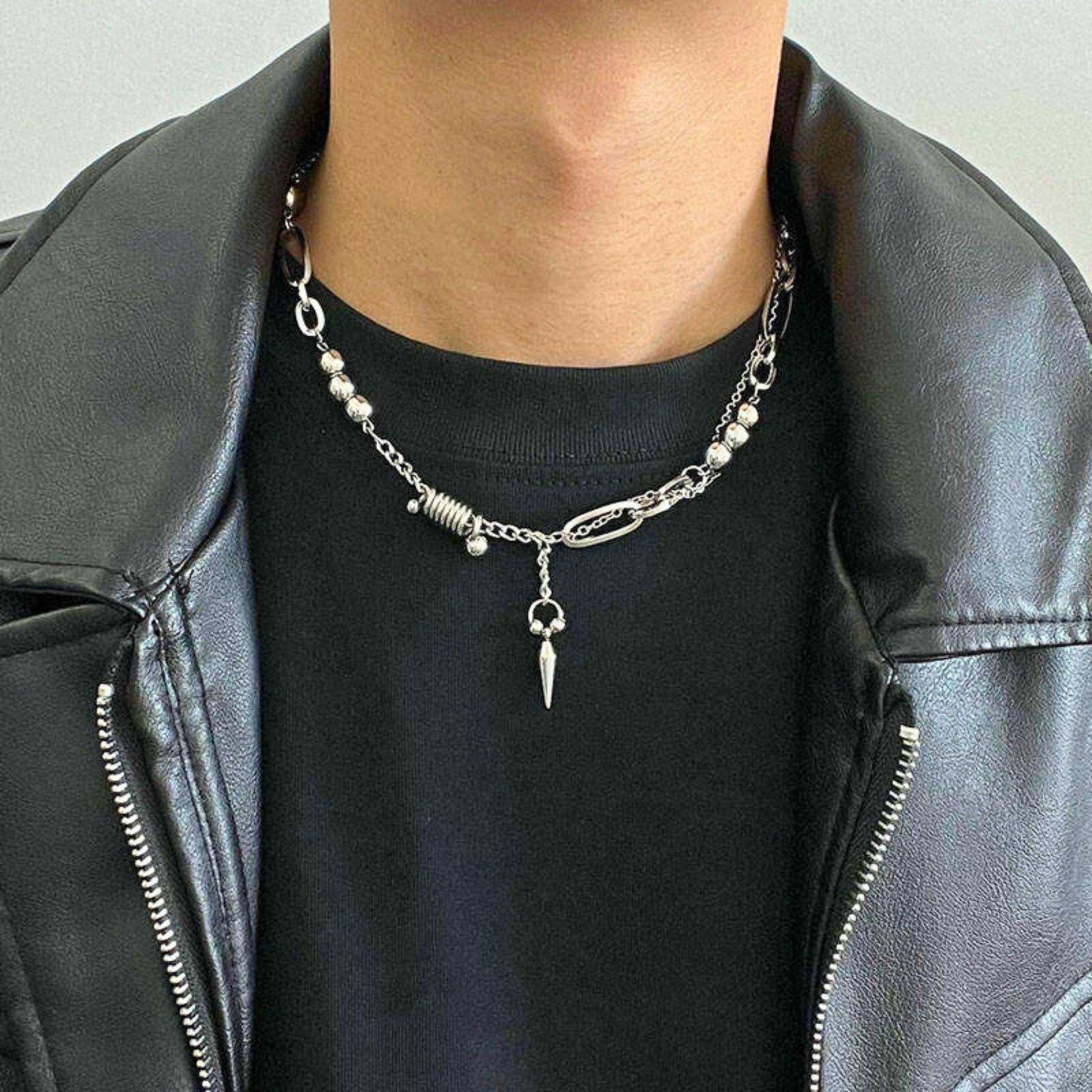 THE MEN THING SS Pendant/ Necklace ZERIK - Titanium Steel Pendant with 20inch Chain for Men & Boys with adjustable cable chain