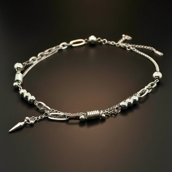 ZERIK - Titanium Steel Pendant with 20inch Chain for Men & Boys with adjustable cable chain