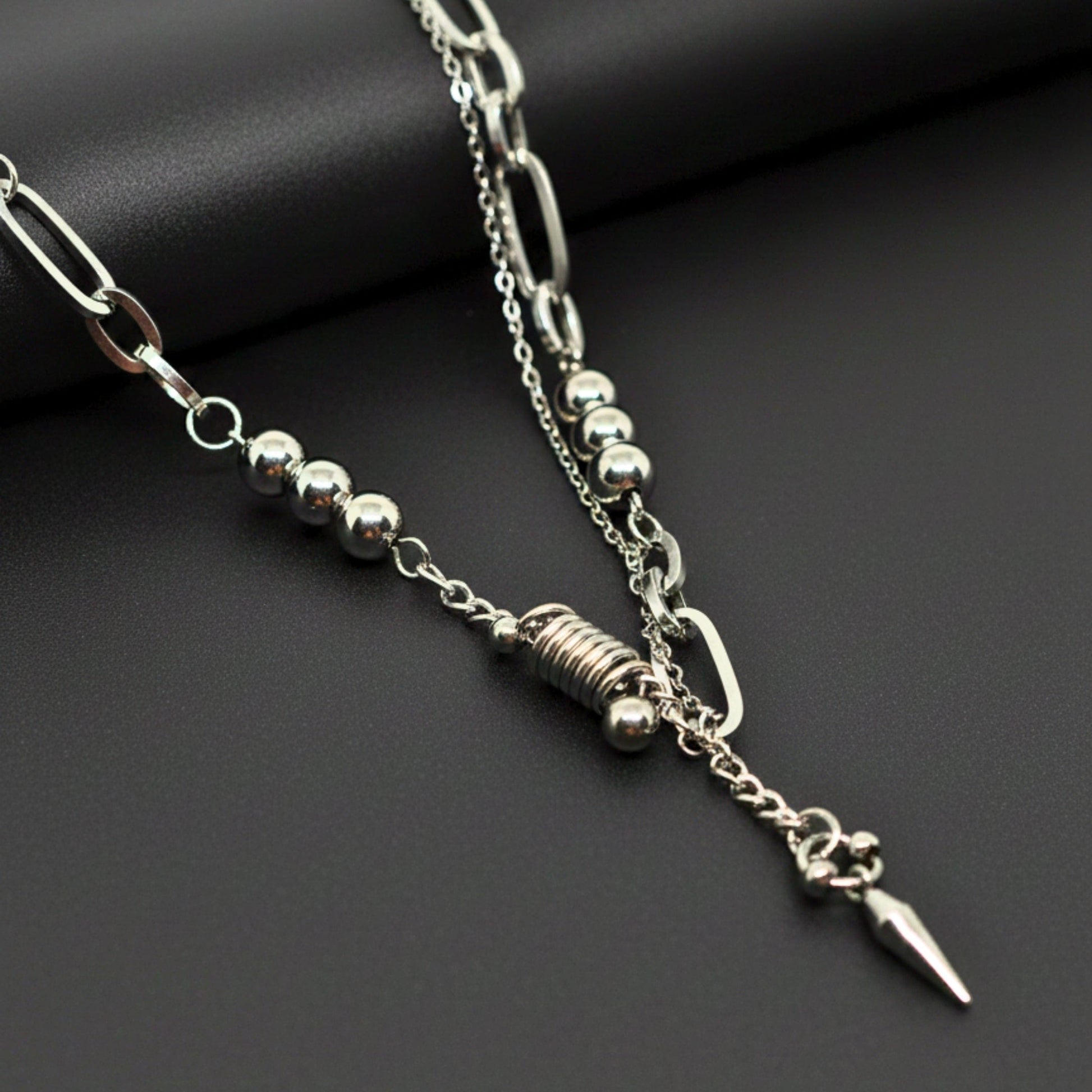 THE MEN THING SS Pendant/ Necklace ZERIK - Titanium Steel Pendant with 20inch Chain for Men & Boys with adjustable cable chain