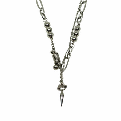 THE MEN THING SS Pendant/ Necklace ZERIK - Titanium Steel Pendant with 20inch Chain for Men & Boys with adjustable cable chain