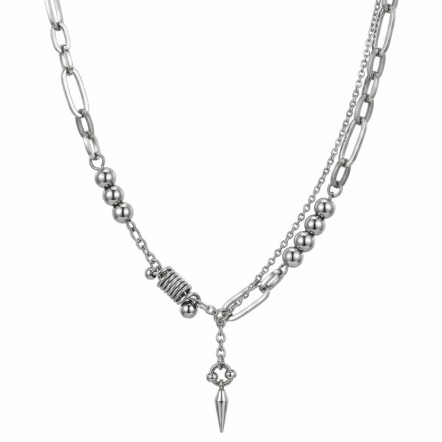 THE MEN THING SS Pendant/ Necklace ZERIK - Titanium Steel Pendant with 20inch Chain for Men & Boys with adjustable cable chain