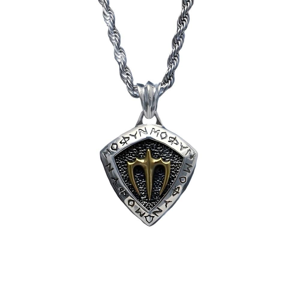 THE MEN THING SS Pendant with Chain AQUA SHIELD - 24inch Pure Copper European trending Style Chain for Men & Boy