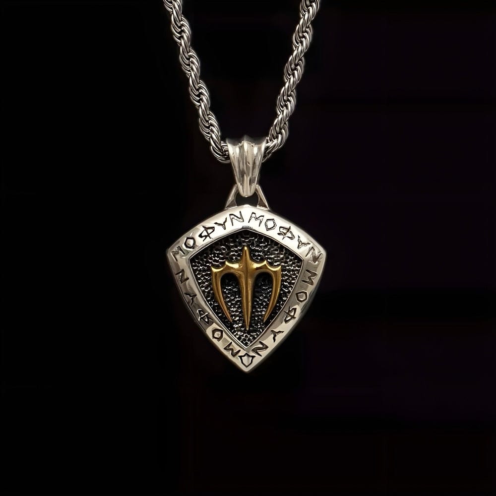 THE MEN THING SS Pendant with Chain AQUA SHIELD - 24inch Pure Copper European trending Style Chain for Men & Boy