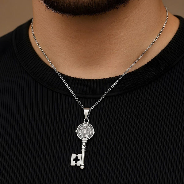 DIVINE KEY - 20inch Pure Stainless Steel European trending Style Chain for Men & Boy