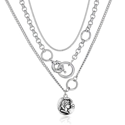 THE MEN THING SS Pendant with Chain KNIGHT MARK - 24inch Pure Stainless Steel European trending Style Chain for Men & Boy