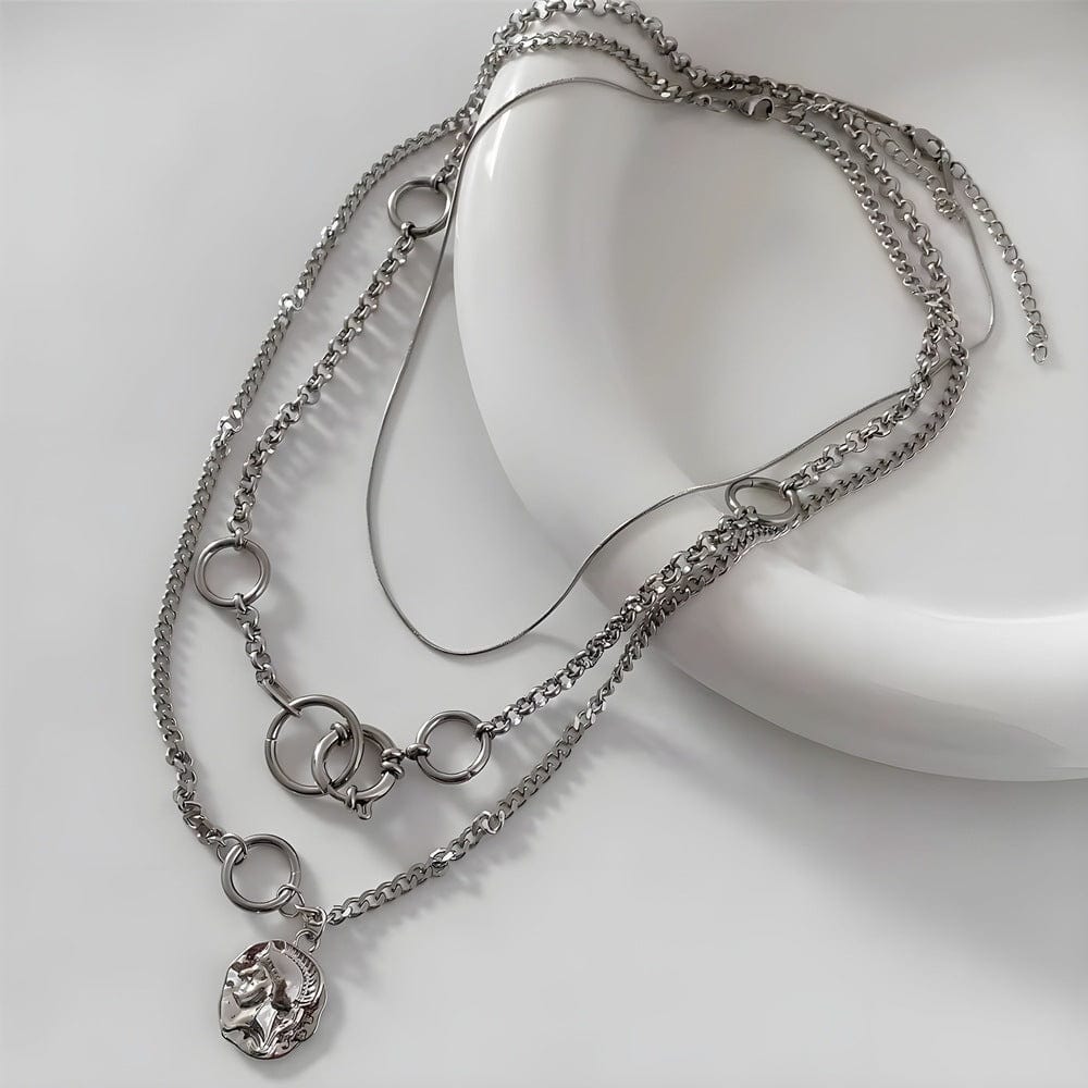 THE MEN THING SS Pendant with Chain KNIGHT MARK - 24inch Pure Stainless Steel European trending Style Chain for Men & Boy