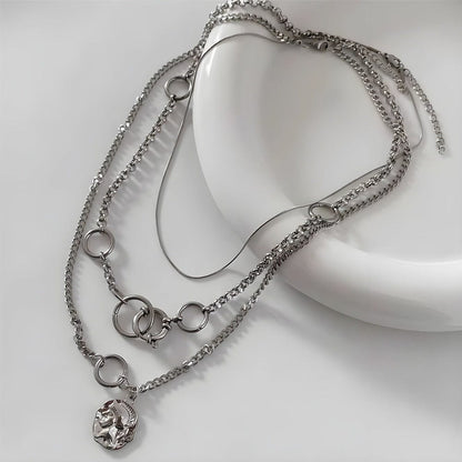 THE MEN THING SS Pendant with Chain KNIGHT MARK - 24inch Pure Stainless Steel European trending Style Chain for Men & Boy