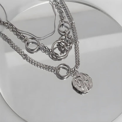 THE MEN THING SS Pendant with Chain KNIGHT MARK - 24inch Pure Stainless Steel European trending Style Chain for Men & Boy