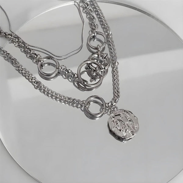 KNIGHT MARK - 24inch Pure Stainless Steel European trending Style Chain for Men & Boy