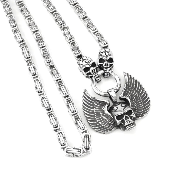 SKULLWING SOVEREIGN - 24inch Pure Stainless Steel European trending Style Chain for Men & Boy