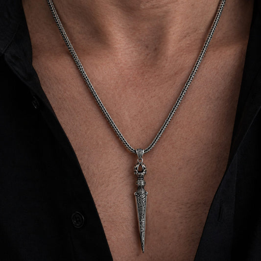 THE MEN THING SS Pendant with Chain VALKEN DAGGER - 24inch Pure Copper European trending Style Chain for Men & Boy