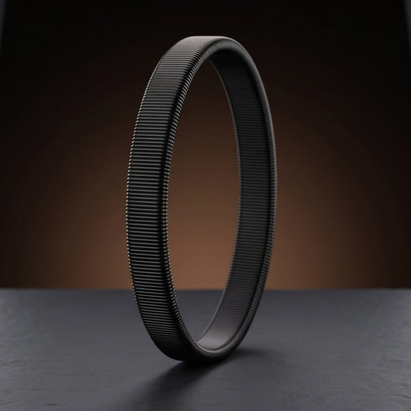 AUREX FLEX - BLACK - 11mm Stainless Steel Adjustable  Bracelet for Men & Boys