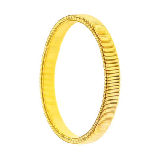 THE MEN THING Steel Bracelets AUREX FLEX - GOLDEN - 11mm Stainless Steel Adjustable  Bracelet for Men & Boys