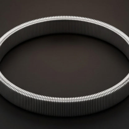 THE MEN THING Steel Bracelets AUREX FLEX - STEEL - 11mm Stainless Steel Adjustable  Bracelet for Men & Boys