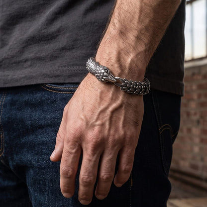 THE MEN THING Steel Bracelets AVIATOR - 14mm Pure Titanium Steel Bracelet for Men & Boy (8inch)