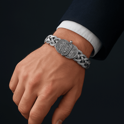 THE MEN THING Steel Bracelets CELTIC LOOP - 8inch Pure Copper Bracelet for Men & Boy