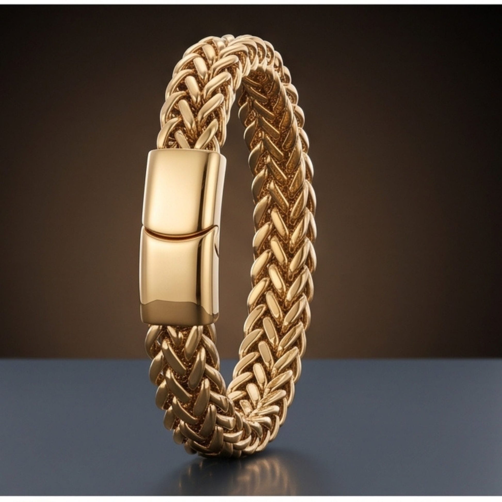 THE MEN THING Steel Bracelets CHAINMAIL BRAID - Stainless Steel Bracelet, 8 inch for Men & Boys