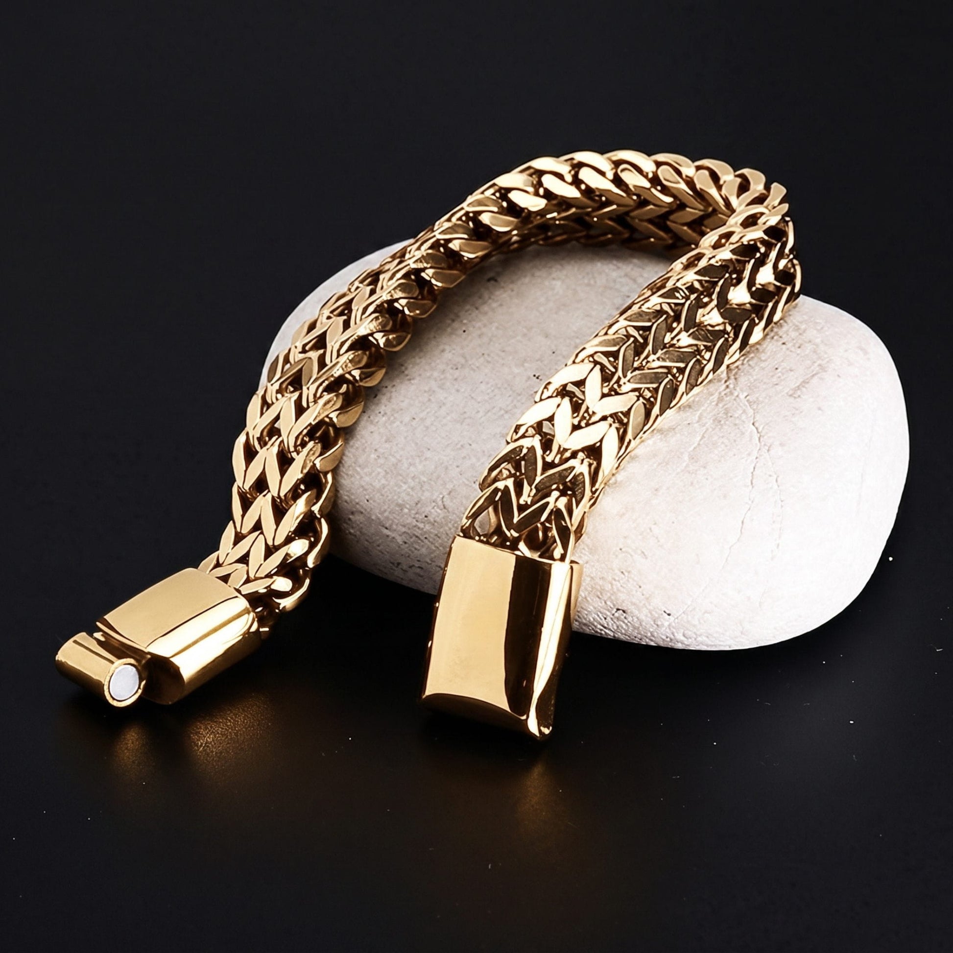 THE MEN THING Steel Bracelets CHAINMAIL BRAID - Stainless Steel Bracelet, 8 inch for Men & Boys