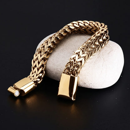 THE MEN THING Steel Bracelets CHAINMAIL BRAID - Stainless Steel Bracelet, 8 inch for Men & Boys