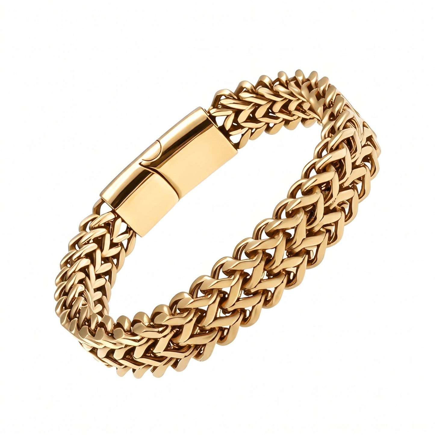 THE MEN THING Steel Bracelets CHAINMAIL BRAID - Stainless Steel Bracelet, 8 inch for Men & Boys