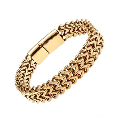 THE MEN THING Steel Bracelets CHAINMAIL BRAID - Stainless Steel Bracelet, 8 inch for Men & Boys