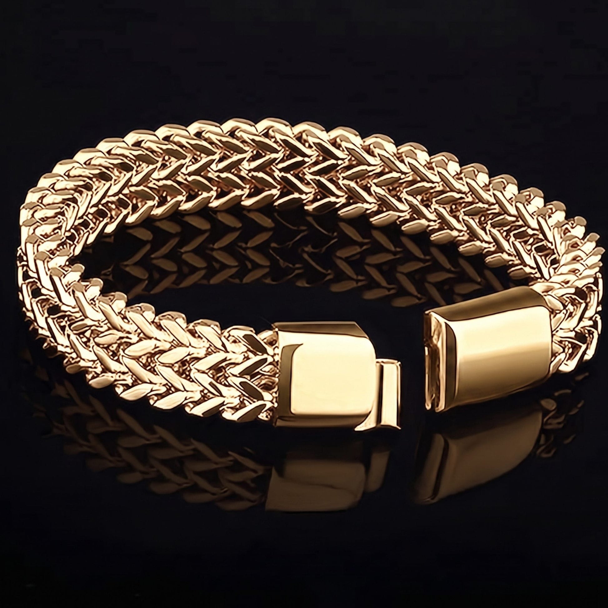 THE MEN THING Steel Bracelets CHAINMAIL BRAID - Stainless Steel Bracelet, 8 inch for Men & Boys