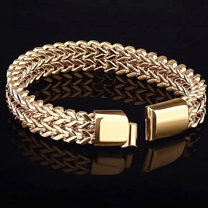 THE MEN THING Steel Bracelets CHAINMAIL BRAID - Stainless Steel Bracelet, 8 inch for Men & Boys