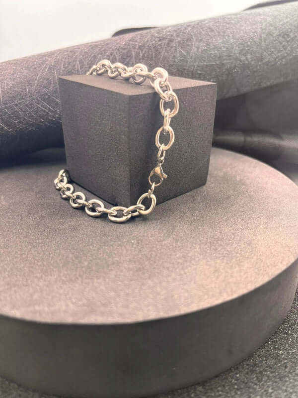 CIRCLELINK - 8mm స్టెయిన్‌లెస్ స్టీల్ బ్రాస్‌లెట్, యూరోపియన్ ట్రెండింగ్, పురుషులు & అబ్బాయిల కోసం 7 నుండి 9 అంగుళాల బ్రాస్‌లెట్