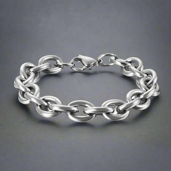 CIRCLELINK - 8mm స్టెయిన్‌లెస్ స్టీల్ బ్రాస్‌లెట్, యూరోపియన్ ట్రెండింగ్, పురుషులు & అబ్బాయిల కోసం 7 నుండి 9 అంగుళాల బ్రాస్‌లెట్