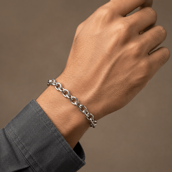 CIRCLELINK -  8mm Stainless Steel Bracelet, European trending,  7 to 9 inch Bracelet for Men & Boys